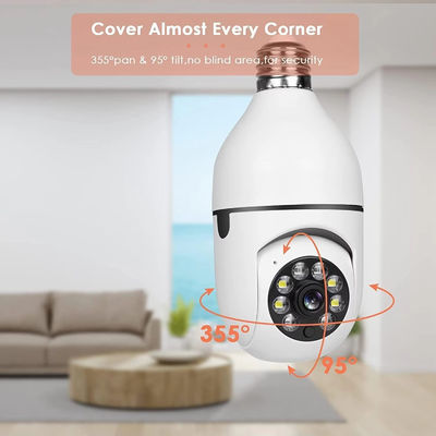 Smart E27 Light Bulb  Camera With Audio 4mp Dual Light Pan Tilt Auto Tracking Tuya Smart Home Security Camera