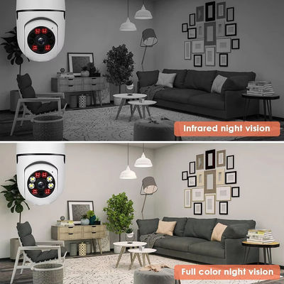 Smart E27 Light Bulb  Camera With Audio 4mp Dual Light Pan Tilt Auto Tracking Tuya Smart Home Security Camera