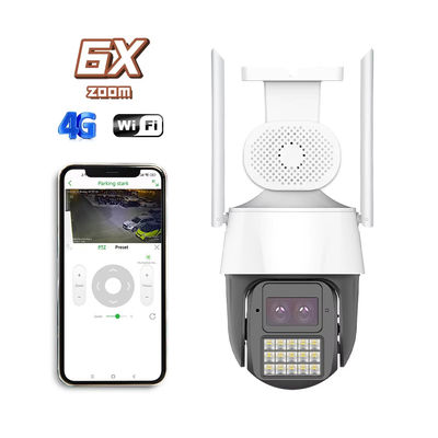 Smart AI HD 4MP 360 Ptz Caméra 4G Smart AI HD 1080P 360 Ptz Caméra à double objectif de vision nocturne CCTV 4G Caméra PTZ