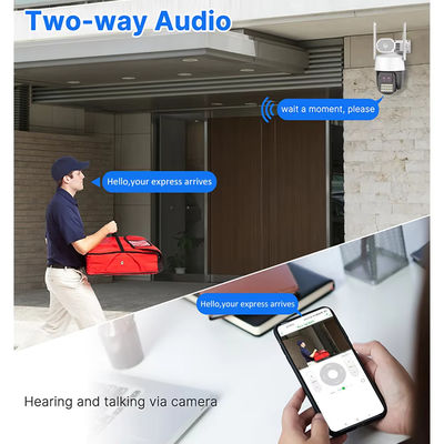 Smart AI HD 4MP 360 Ptz Caméra 4G Smart AI HD 1080P 360 Ptz Caméra à double objectif de vision nocturne CCTV 4G Caméra PTZ