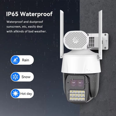 Smart AI HD 4MP 360 Ptz Caméra 4G Smart AI HD 1080P 360 Ptz Caméra à double objectif de vision nocturne CCTV 4G Caméra PTZ