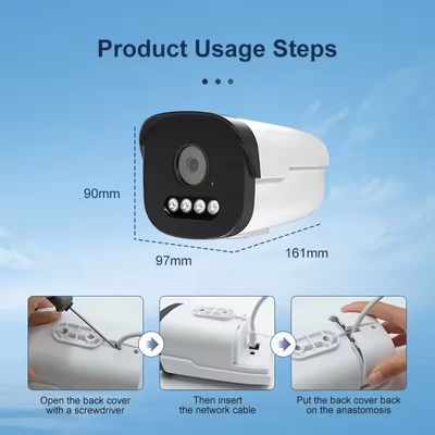Full Color Night Vision POE IP Network Bullet Camera HD 4MP 5MP Waterproof CCTV IP POE  Security Camera