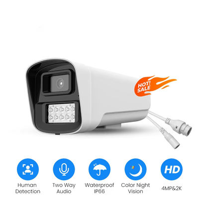 H.265 Weatherproof Network Camera OEM 2K IP POE 4MP Starlight Dual Light Night Vision CCTV Bullet Security Camera