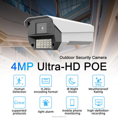IP66 de exterior impermeable POE IP cámara de CCTV de 4MP con doble luz red de visión nocturna HD cámara de seguridad Starlight P2P