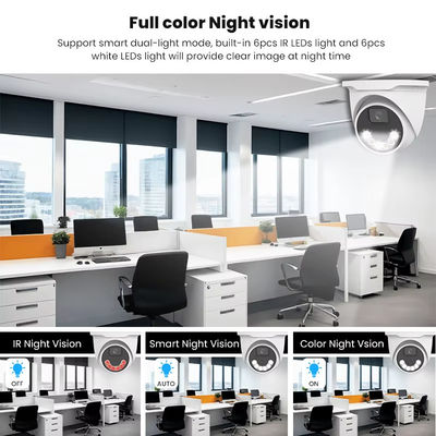 Caméra de réseau de vidéosurveillance IP à l'intérieur 4MP AI Human Motion Camera de sécurité à vue nocturne à double lumière Caméra de sécurité IP POE CCTV Dome