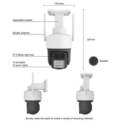 Wifi IP Network Cam De Seguridad Home Full HD 3MP Camera With Audio Wireless Auto Tracking Ptz Camera