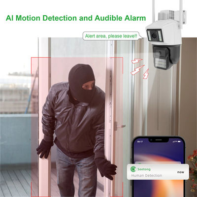 IP CCTV Wifi Two-Way Audio Motion Detection Network Camera Wireless Ptz Motion Tracking Sensor Dual Lens Security Camera