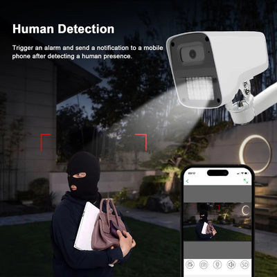 4MP POE AI IP Waterproof Dual Light Night Vision Two Way Audio Camera Motion Detection P2P CCTV Bullet Security Camera