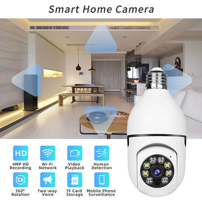 WIFI Bulb Network IP Camera Home E27 Light Bulb Camera HD 4MP With Night Vision Auto Tracking Wireless Security Camera