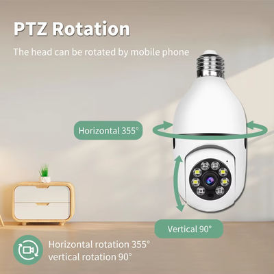 WIFI Bulb Network IP Camera Home E27 Light Bulb Camera HD 4MP With Night Vision Auto Tracking Wireless Security Camera