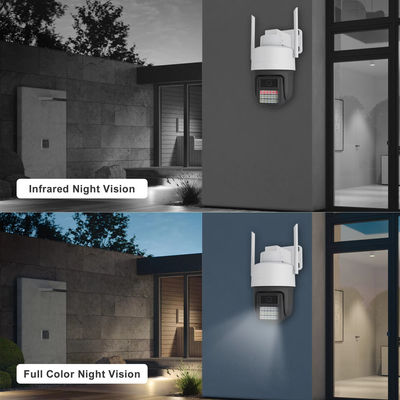 Sécurité étanche CCTV avec lumière d'avertissement Camara de sécurité Wifi Audio Tracking Dome Caméra réseau