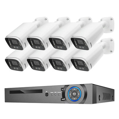 Détection faciale extérieure sur mesure 8 canaux H.265 4K 8MP POE câblé réseau IP Sécurité à domicile Système de caméra de vidéosurveillance