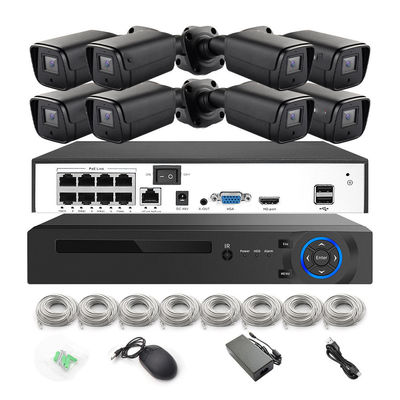 Détection faciale extérieure sur mesure 8 canaux H.265 4K 8MP POE câblé réseau IP Sécurité à domicile Système de caméra de vidéosurveillance