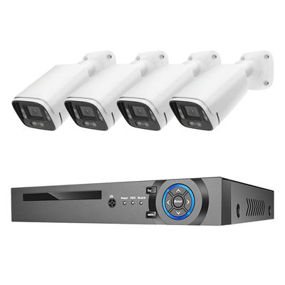 4 Channels Outdoor Face Detection H.265 4K 8MP Wired POE IP Network NVR Kit Home Surveillance CCTV Security Camera system