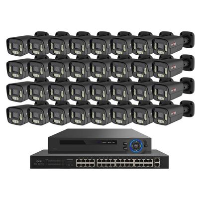 32 canales Poe Cctv cámara 8MP 4K sistema de cámara de seguridad Poe al aire libre