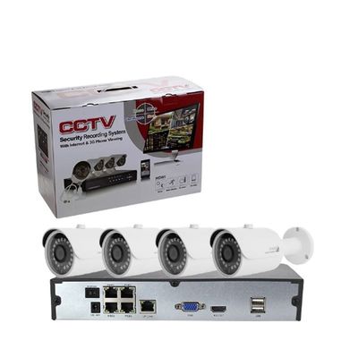 4CH 2MP Wired IP Security Cameras PoE NVR Kit 1080P CCTV Surveillance Camera System