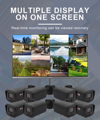 8CH Full HD Detección facial Cctv cámara de visión nocturna cámara de balas impermeable