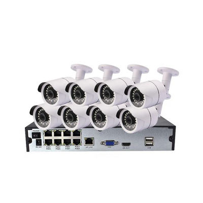 H.265 P2P 8Ch Surveillance Camera System Waterproof IP Camera POE NVR Kit