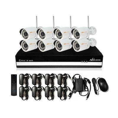 H.265 P2P 8Ch Surveillance Camera System Waterproof IP Camera POE NVR Kit