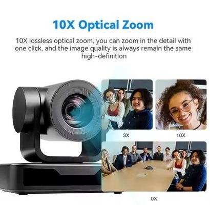 Brand New 10x Video Conferencing USB PTZ Camera 1080p Resolution Auto White Visual Audio Equipment Video Conference Room