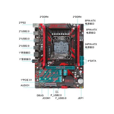 Customized High quality motherboard LGA 2011 motherboard X99 chip for game computer support E5 v3/v4 CPU