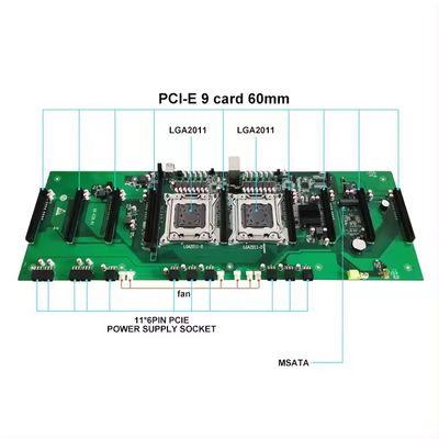 Tarjeta madre X79 9GPU de alta calidad personalizada para tarjeta gráfica dedicada Rtx3060 3060ti