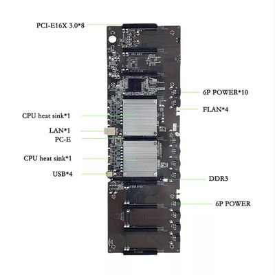 carte mère X79 personnalisée avec support du processeur daul carte graphique RTX 3060 3060M avec 9 cartes GPU carte mère X79