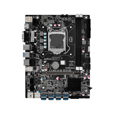 Chasis de placa base B75 personalizado 8gpu caja de placa base con fuente de alimentación RAM y caja de tarjeta gráfica B75 SSD