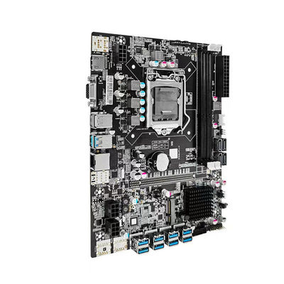 Chasis de placa base B75 personalizado 8gpu caja de placa base con fuente de alimentación RAM y caja de tarjeta gráfica B75 SSD