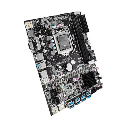 Chasis de placa base B75 personalizado 8gpu caja de placa base con fuente de alimentación RAM y caja de tarjeta gráfica B75 SSD