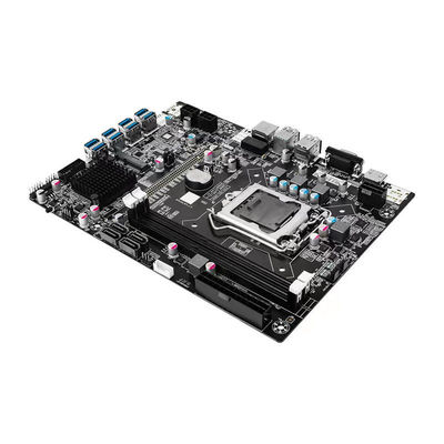 Chasis de placa base B75 personalizado 8gpu caja de placa base con fuente de alimentación RAM y caja de tarjeta gráfica B75 SSD