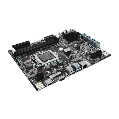 Chasis de placa base B75 personalizado 8gpu caja de placa base con fuente de alimentación RAM y caja de tarjeta gráfica B75 SSD