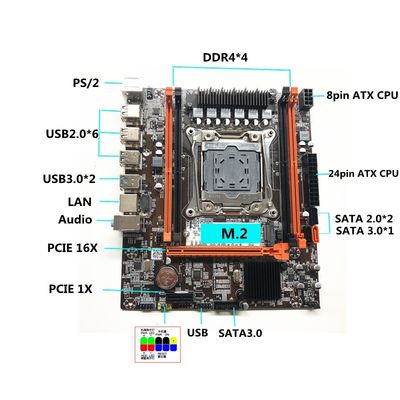 Tarjeta base X99 personalizada para servidor de PC 4xDDR4 soporte de núcleo I7 xeon E5 v3/v4 CPU X99H para PC