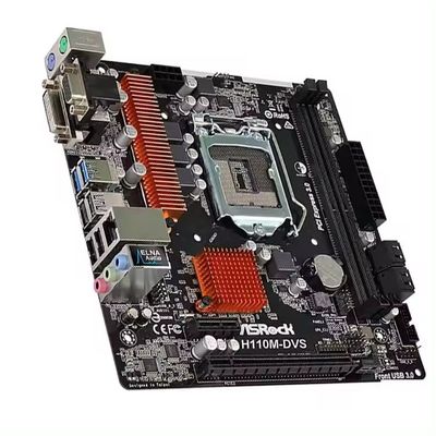 Customized  H110M Desktop Motherboard for ASROCK H110M DVS LGA1151 DDR4 32G PCI-E 3.0 for PC Games mainboard