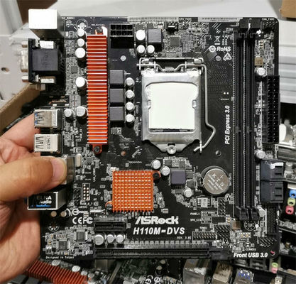 Customized  H110M Desktop Motherboard for ASROCK H110M DVS LGA1151 DDR4 32G PCI-E 3.0 for PC Games mainboard