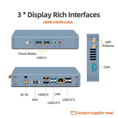 Mini Pc Pocket Desktop Computer Private Mold Yes Jasper Lake N5095 Cpu 3*Display 2*Hd-Mi Rs232 Ddr4 M.2 Mini Desktop Pc