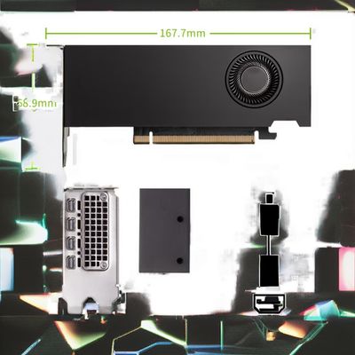 Nueva tarjeta de GPU RTX A2000 6G/12G GDDR6 Memoria N vidia PCI Express Interfaz portátil escritorio Estación de trabajo MXM Condición ventilador