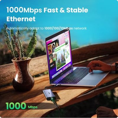 USB C Hub with 4k/HDMI ,9-in-1 USB C to Ethernet Adapter, 5Gbps USB-A 3.0 Docking Station,PD 60W Charging, SD Card Reader
