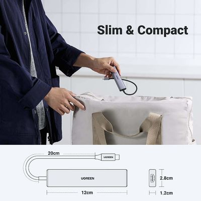 USB C Hub 5 in 1 USB C to HD-MI Splitter 3 USB A 3.0 Port and 5Gbps Type-C Data Port, 4KHDMI Port, PD 100W Charging