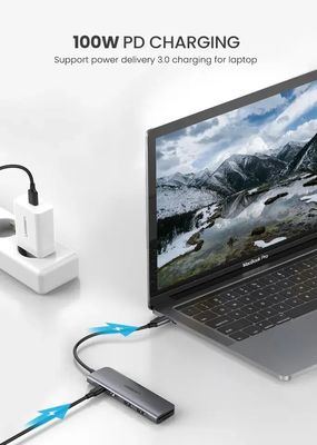USB C Hub 5 in 1 Multiport Adapter 100W Power Delivery, 3 USB 3.0 Data Ports, 5Gbps Transfer Speed