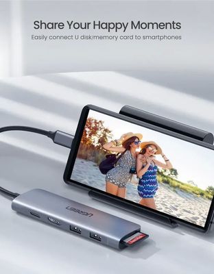 USB C Hub 5 in 1 Multiport Adapter 100W Power Delivery, 3 USB 3.0 Data Ports, 5Gbps Transfer Speed