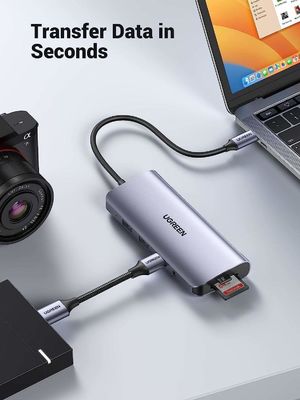 USB C Hub, 10-in-1 USB-C Docking Station, 4K-HDMI& VGA Dual Monitor, 1Gbps Ethernet,100W PD, 3 3.0 Ports,3.5mm Audio Jack