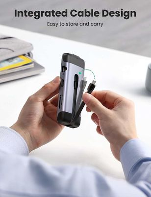 USB C Hub 9 in 1 USB Type C Multiport Adapter Dock with 4K HD-MI VGA Gigabit Ethernet PD Charging 3 USB 3.0 Ports