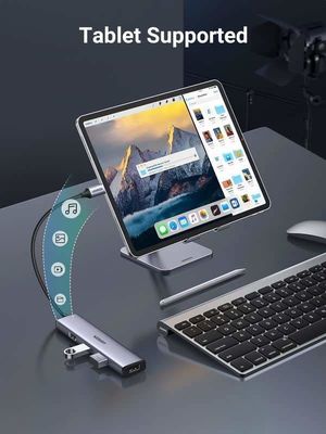4 in 1 Hub USBC to USB Hub with 4 USB 3.0 Ports Aluminum Shell USB-C Hub for Laptop