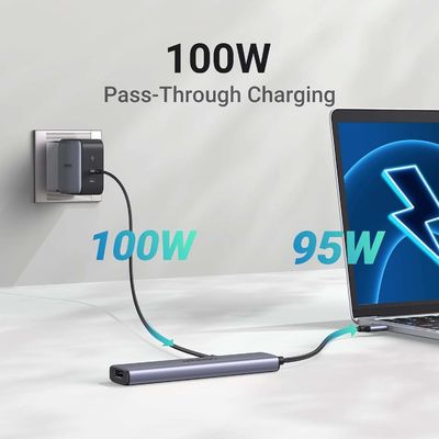 Revodok 105 USB C Hub 5 in 1 Multiport Adapter 4K-HDMI, 100W Power Delivery, 3 USB-A Data Ports, USB C Dongle