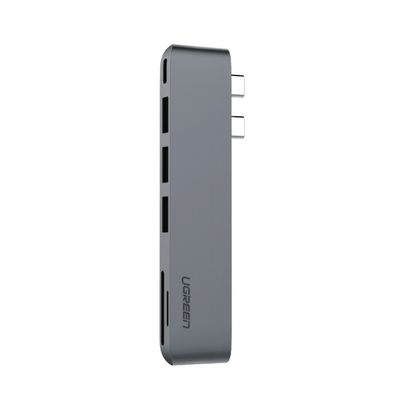 USB C Adapter for MacBook Thunderbolt 3 Hub with 3 USB 3.0 100W USB C Power Delivery Micro SD SD Card Reader