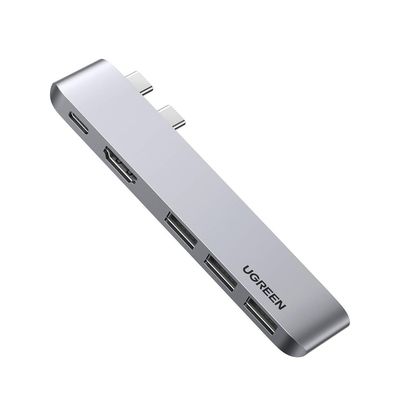 USB Type C to 4K-HDMI Thunderbolt 3 100W Power Delivery 3 USB 3.0 Port Adapter Dock Station for MacBook