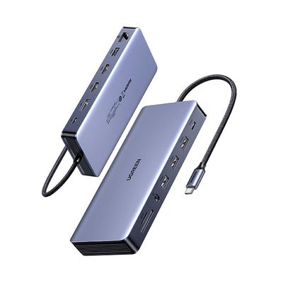 Revodok Pro 313 Estación de acoplamiento de portátil 13 en 1 4K Triple Display USB C Dock Dual HD-MI, DP, puerto de datos de 10Gbps