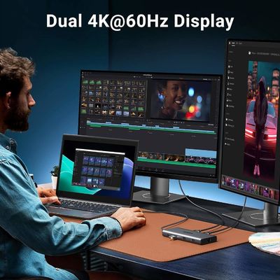Revodok Pro 210 Docking Station 10 en 1 USB C Dock HD-MI double 4K@60Hz Unique 8K@30Hz 100W PD 5Gbps Ports USB C et USB A