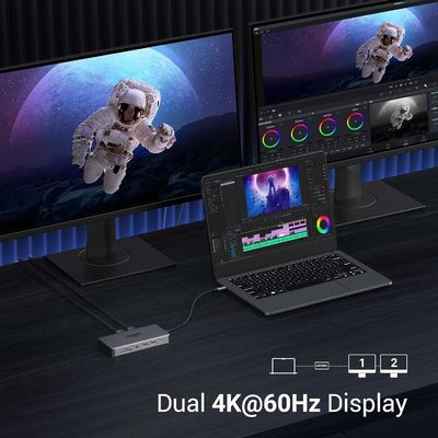 Revodok Pro 211 Laptop Docking Station 11 in 1 USB C Dock Dual HD-MI 10Gbps Data Port 100W PD Gigabit Ethernet CM-681-15965